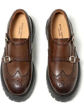 Dark Brown Chunky Loafers for Women - Comfortable Slip-On Platform Shoes